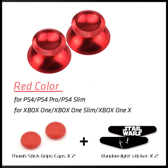 Bộ Nút Bấm Hình Nấm Bằng Kim Loại Thay Thế Cho Tay Cầm Chơi Game Ps4 / Ps Slim / Ps4