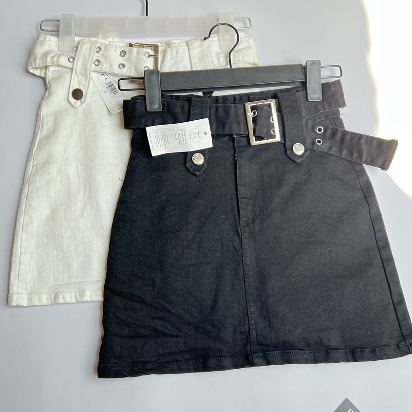 Chân váy chữ A ngắn tặng kèm thắt lưng chất kaki dày lên dáng cực đỉnh alohashop91