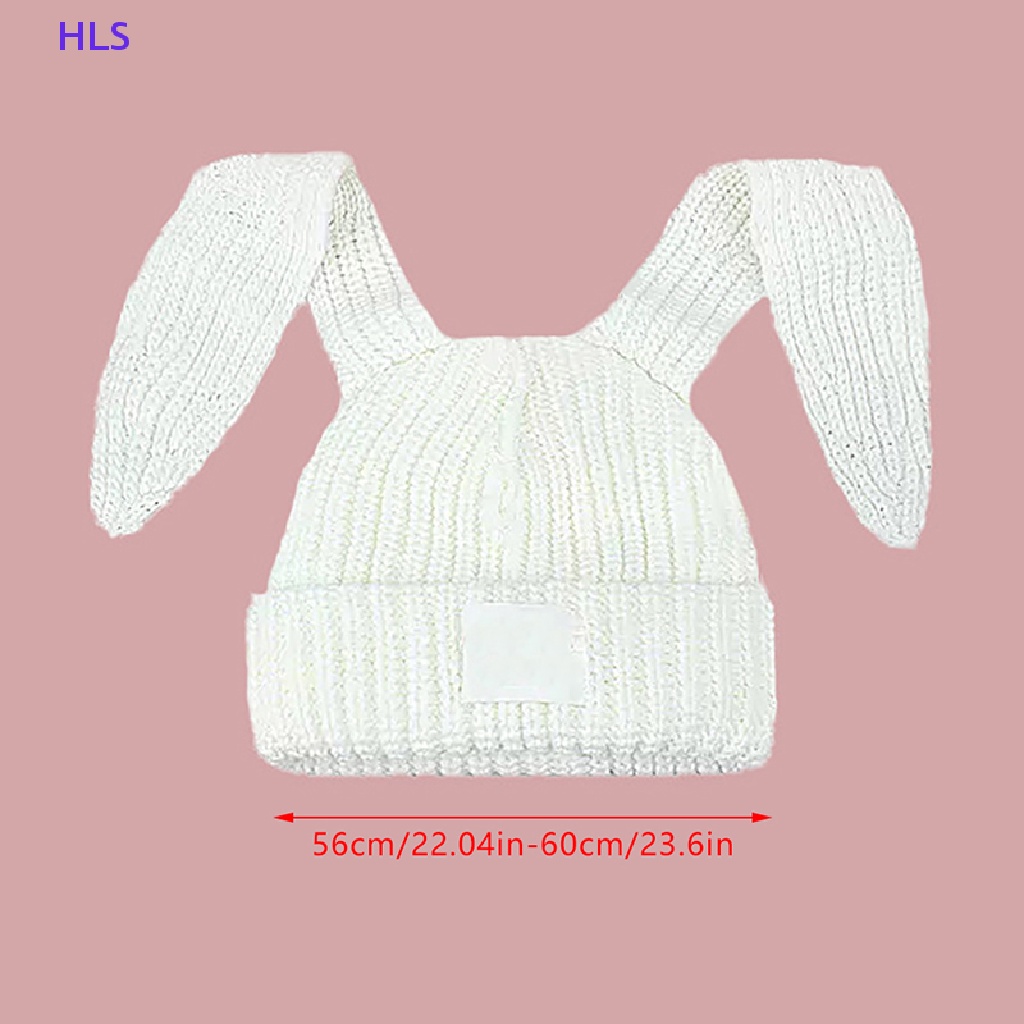 Mũ beanie Dệt Kim Đính Tai Thỏ Dài Dễ Thương Cho Nam Và Nữ