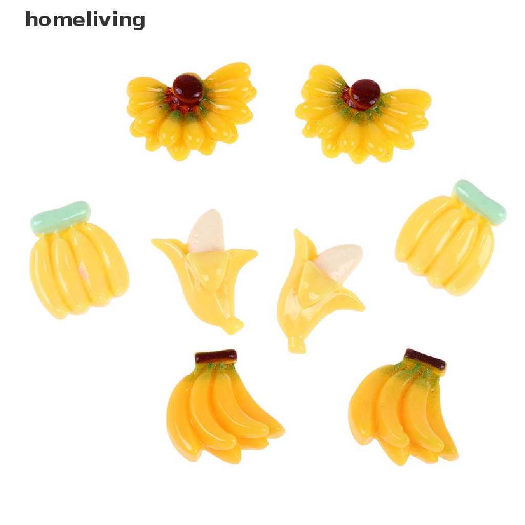 Set 10 Quả Chuối Giả Trang Trí Nhà Búp Bê Tỉ Lệ 1: 12