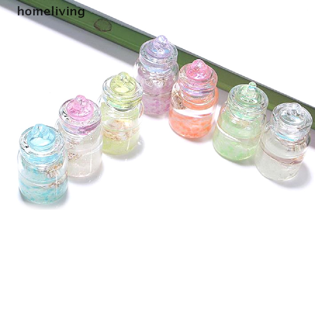 Bộ 5 Bình Thủy Tinh Mini Có Móc Khóa Trang Trí Sân Vườn