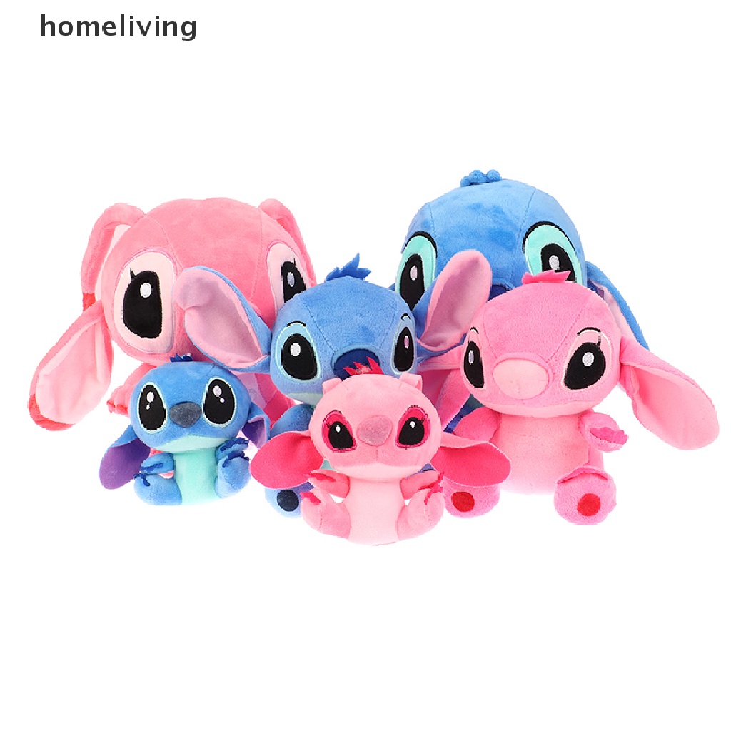 DISNEY Đồ Chơi Búp Bê Hoạt Hình Lilo Và Stitch Nhồi Bông Màu Xanh Dương Hồng