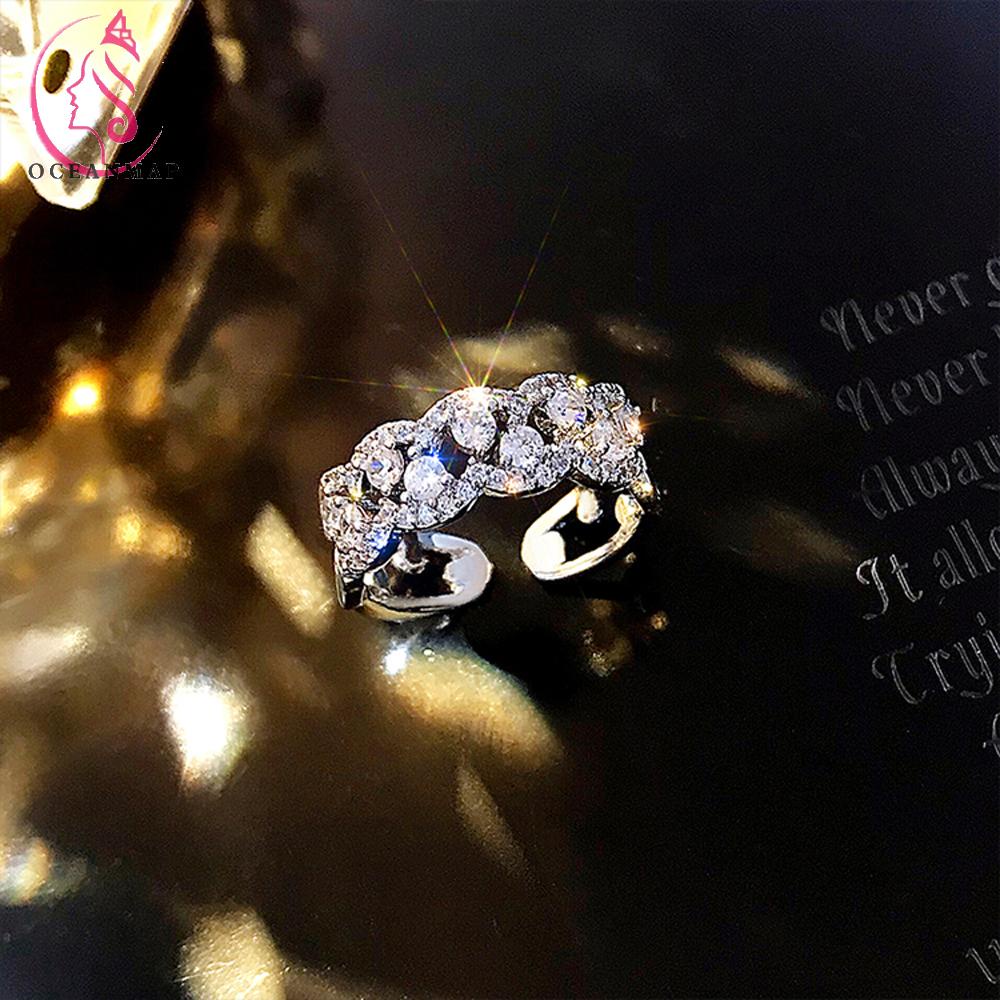 Nhẫn Đeo Tay Kim Loại Đính Đá Thời Trang Cho Nữ