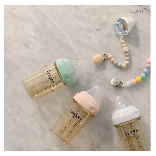 Bộ nắp đậy núm ti và cổ nối bình sữa Hegen