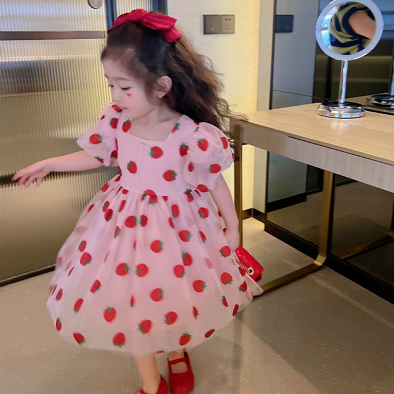 Khung Treo Đồ Dùng Em Bé Tiện Dụng Chất Lượng Cao❤Đầm Công Chúa Mùa Hè In Họa Tiết Dâu Tây Dễ Thương Thoải Mái Phong Cách Hàn Quốc