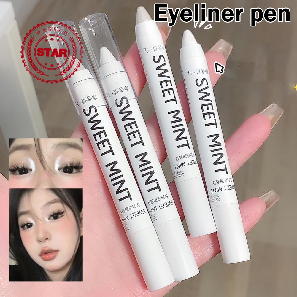 Bút Kẻ Mắt Bắt Sáng Màu Trắng Lì Chống Thấm Nước Làm Sáng Da G9A2
