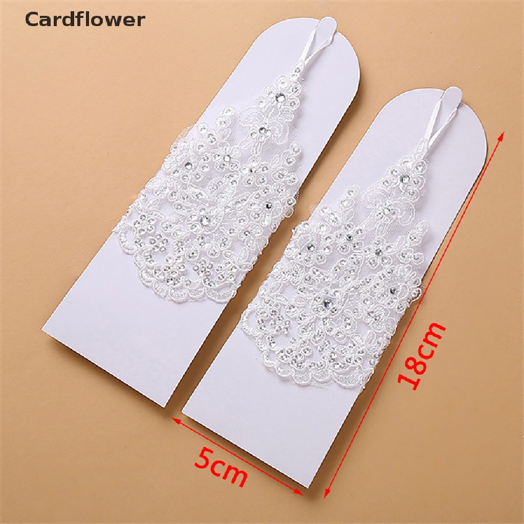 Găng Tay Công Chúa Phối Ren Đính Kim Cương Giả < Cardflower > Cho Bé Gái Chụp Ảnh