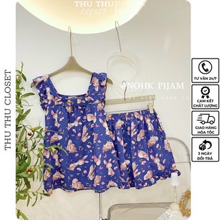 Nohk _ bộ mặc nhà lanh lụa nữ siêu mát. size s m l