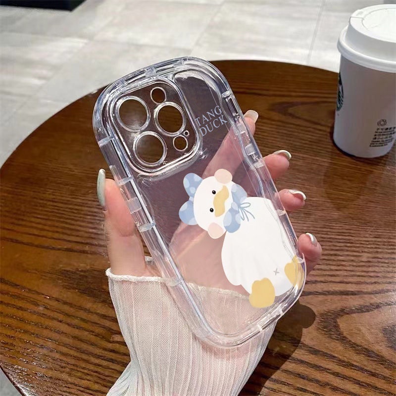 ✅Ốp Điện Thoại Mềm Trong Suốt Chống Sốc In Họa Tiết Bướm / Vịt Cho Iphone 7 1113 14Xs xr / promax 128p