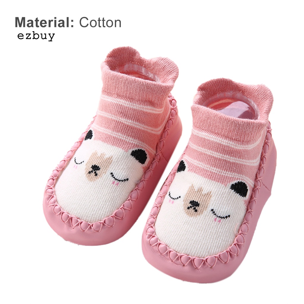 1 Đôi Tất Chống Trượt Thấm Hút Mồ Hôi In Họa Tiết Hoạt Hình Dễ Thương Cho Bé