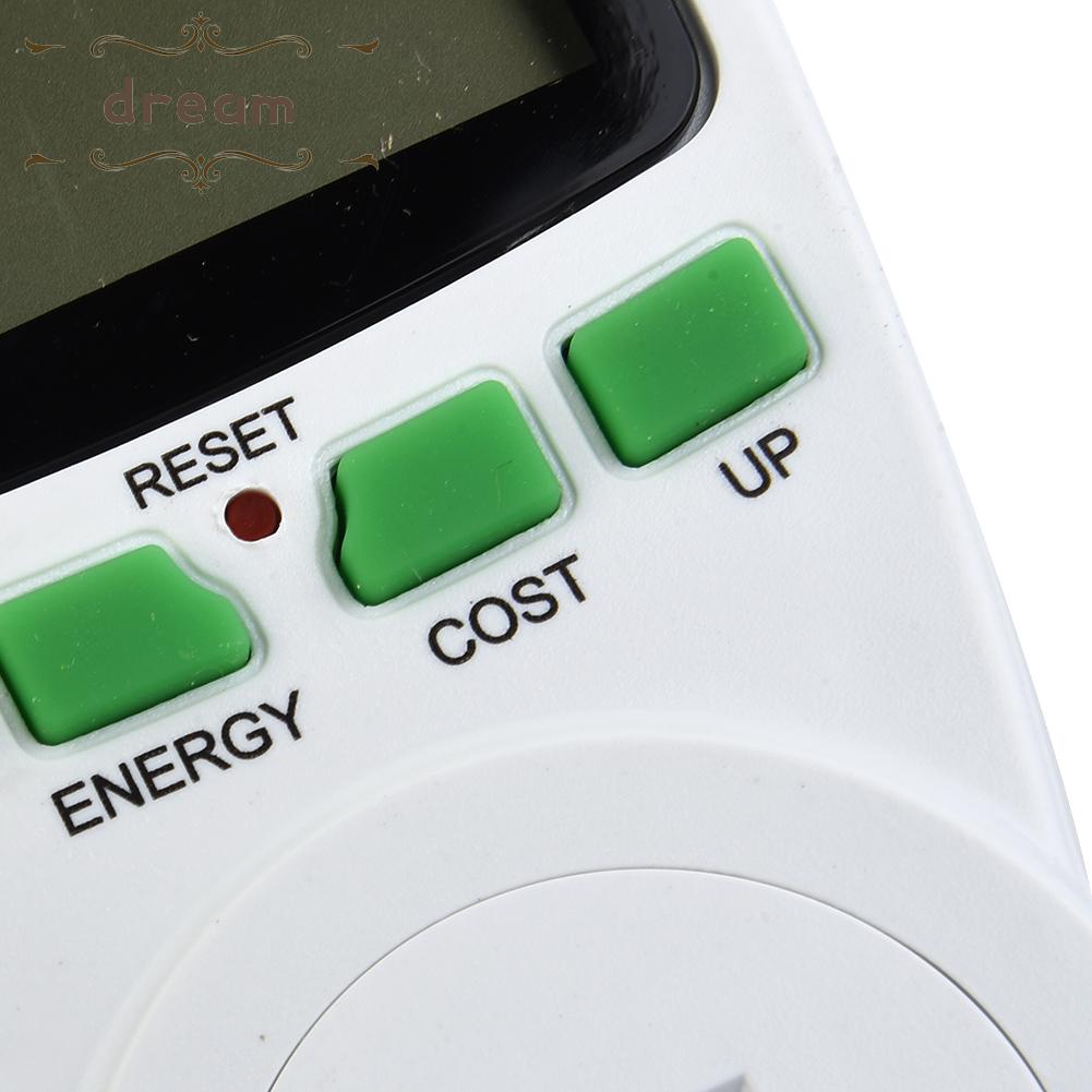 【DREAMLIFE】1 * Energy Consumption Energy Costs Measuring Device Electricity Meter UK Socket