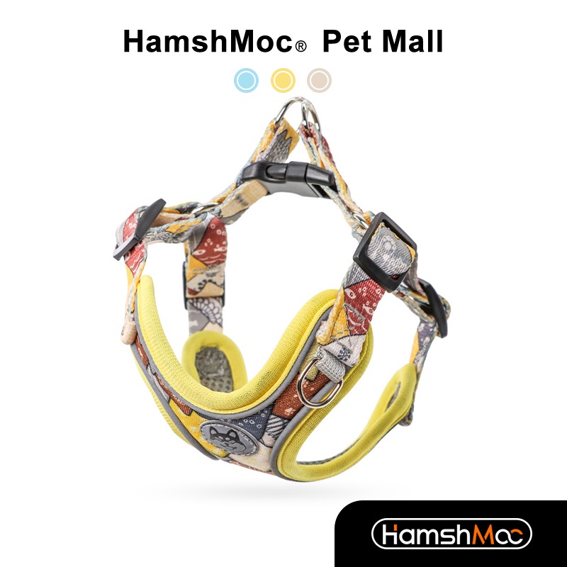 HamshMoc Đai Dắt Chó Đi Dạo Dạo Bằng Lưới Nhẹ Thoáng Khí Có Thể Điều Chỉnh