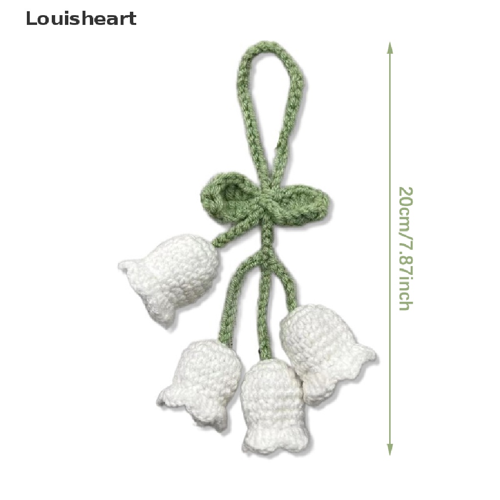 1 Móc Khóa Louisheart Đan Len Thủ Công Hình Hoa Lá TFG