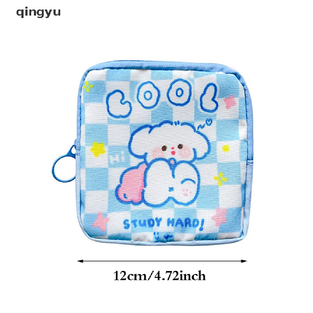 Qingyu Túi Đựng Khăn Giấy Vệ Sinh Mỹ Phẩm Son Môi Cầm Tay Dễ Thương Dành Cho Bạn Nữ PLI