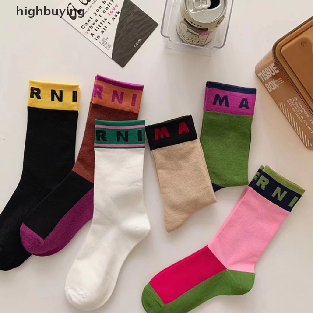 Đôi Vớ Cotton Thoáng Khí Thoải Mái In Chữ Thời Trang 2022