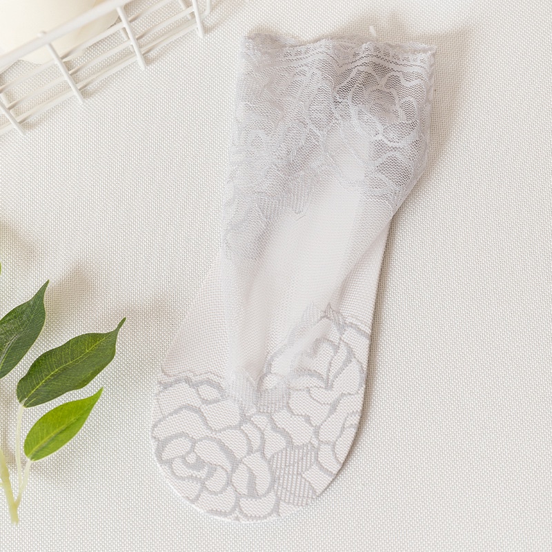 Set 3 Đôi Vớ Ren Chống Trượt Thời Trang Dành Cho Nữ