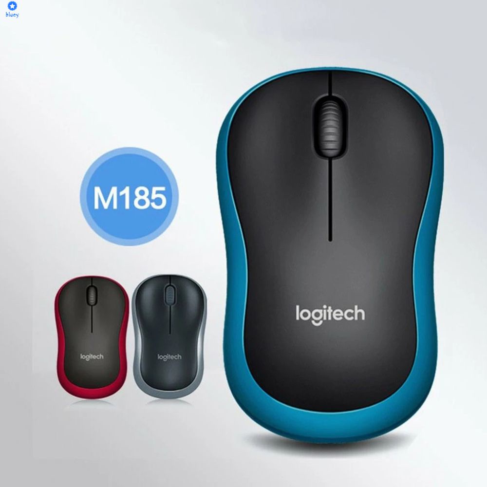 Chuột Không Dây M185 Với Chuột Văn Phòng Bộ Thu Nano Không Dây 2.4G Có Usb Cho Pc/Laptop 【Bluey】
