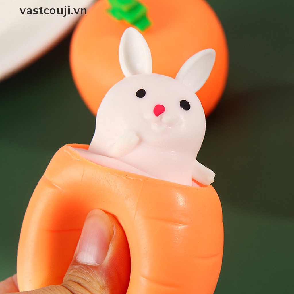Đồ Chơi Nắn Bóp Đàn Hồi Giảm Stress Hình Thỏ Đáng Yêu