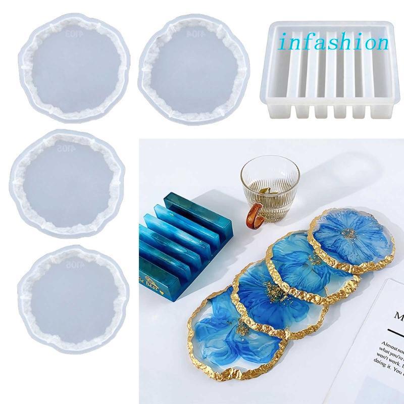 Khuôn Silicone Đổ Epoxy Resin Làm Khay Trà Kiểu Cách Tái Sử Dụng Được