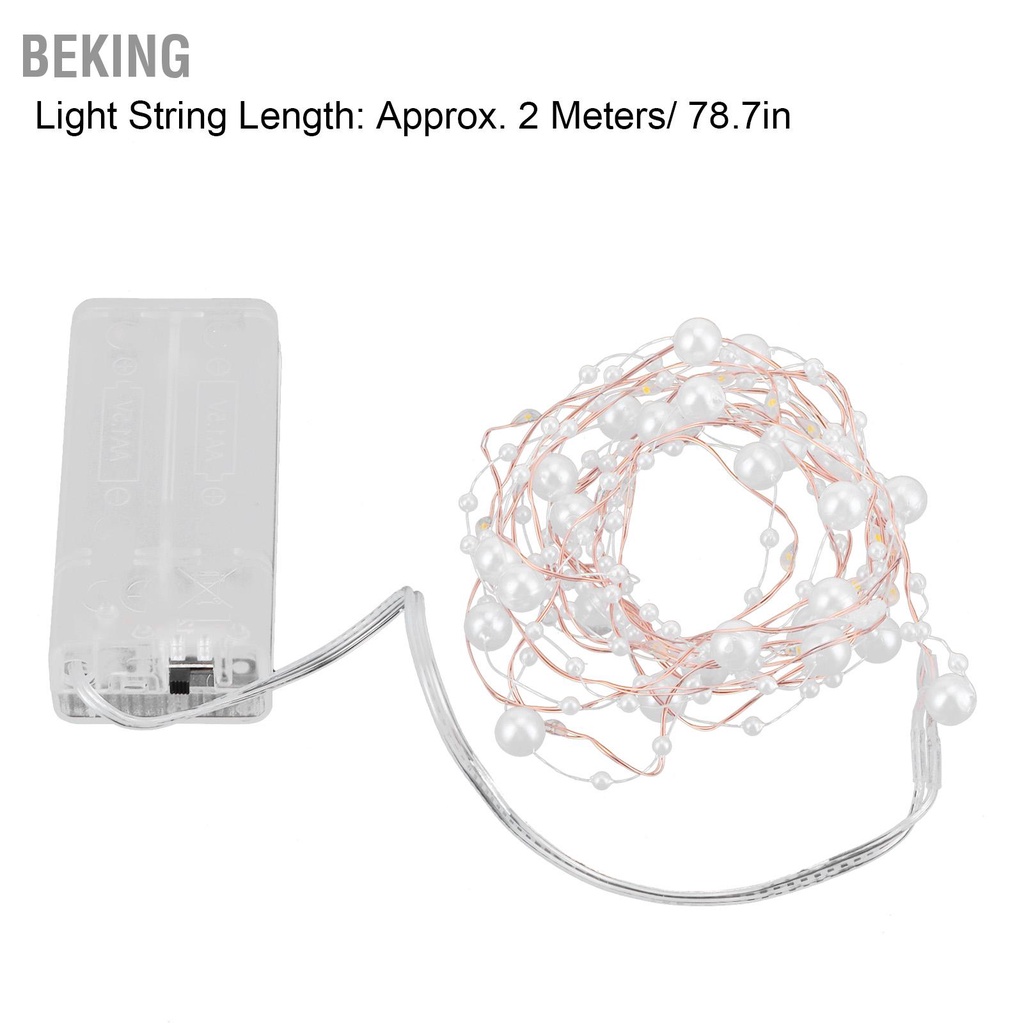 Dây đèn led trang trí fairylight, Đèn Trang Trí Dây 20LED Ánh Sáng Ấm Áp Cho Tiệc Cưới Khu Vườn Nhà Phòng Ngủ Ngoài Trời Trong Treo Tường, trang trí decor phòng Beking G.