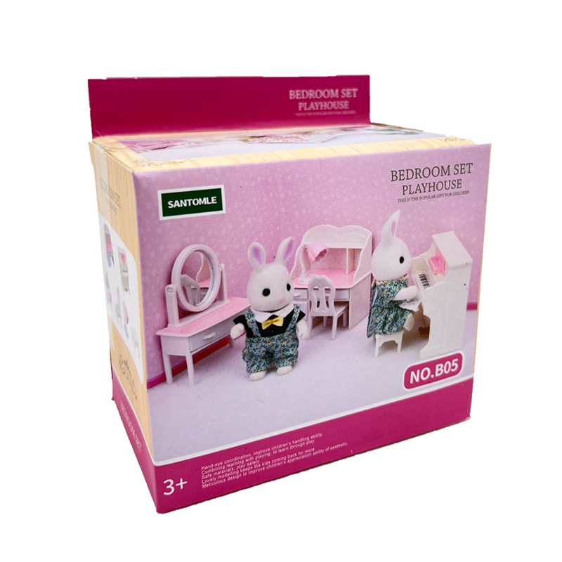 Đồ Chơi Nội Thất Phòng Ngủ Mini Tỉ Lệ 1: 12 Cho Nhà Búp Bê