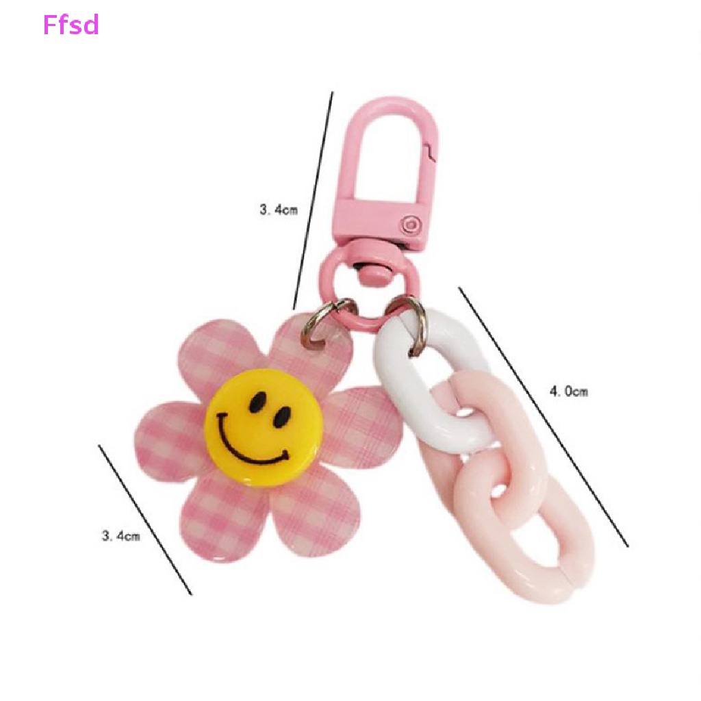 {Ffsd} Móc Khóa Ba Lô / Móc Khóa Mặt Cười / Bông Hoa Nhiều Màu Sắc Dễ Thương Làm Quà