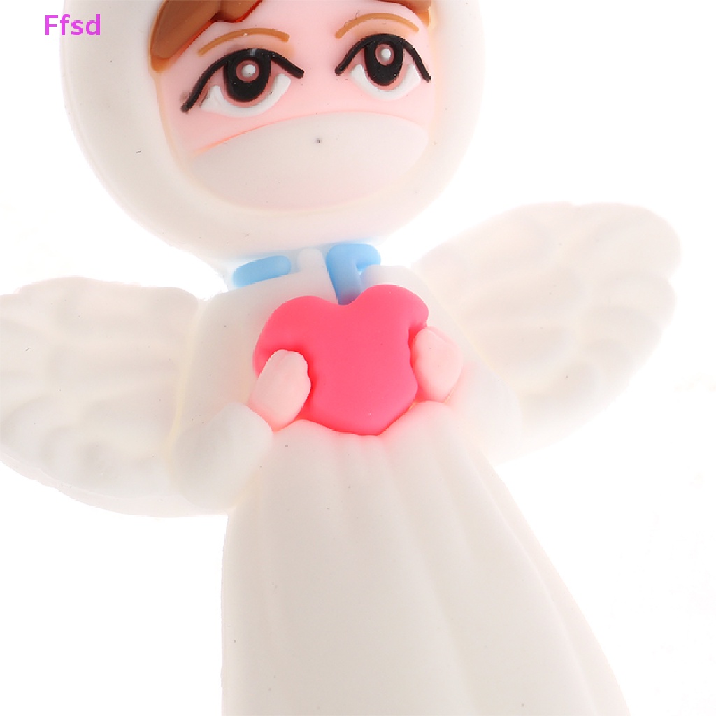 {Ffsd} 1 Móc Khóa Mini Hình Thiên Thần Màu Trắng Dễ Thương Trang Sức / Túi Xách / Móc Khóa Bán Chạy