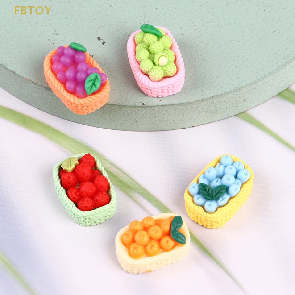 Bộ 5 Giỏ Trái Cây Mini Tỉ Lệ 1: 12 Trang Trí Nhà Búp Bê