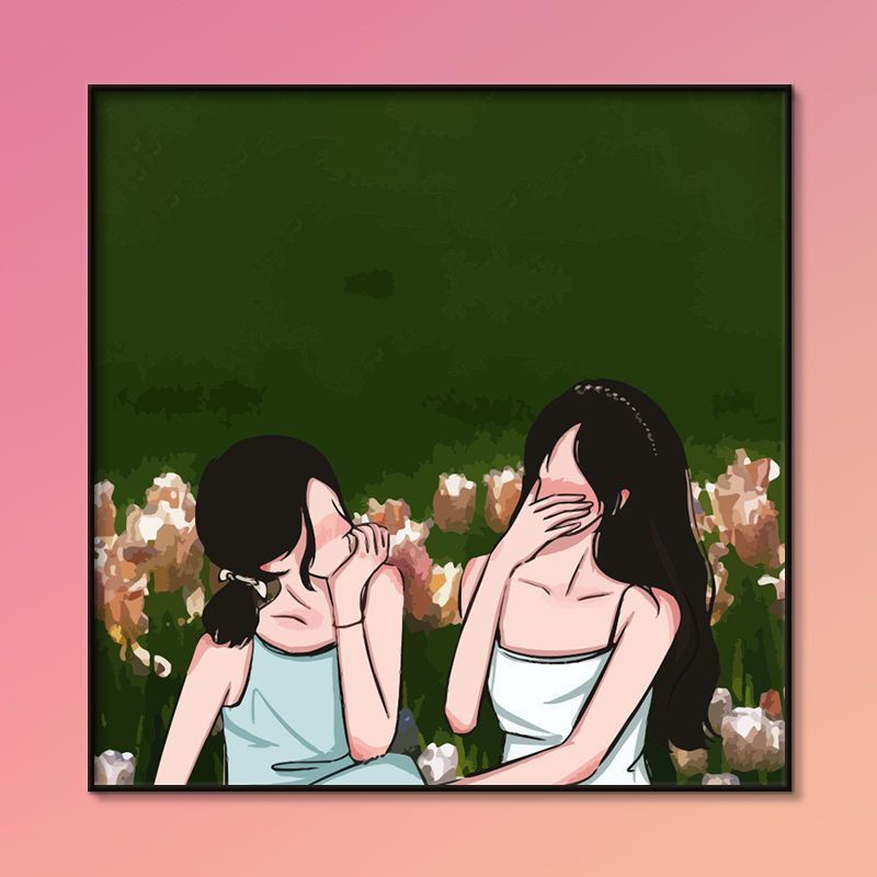 Tranh Đính Đá 30X30Cm Kèm Phụ Kiện Tự Làm Hình Hoa Tulip Xinh Xắn