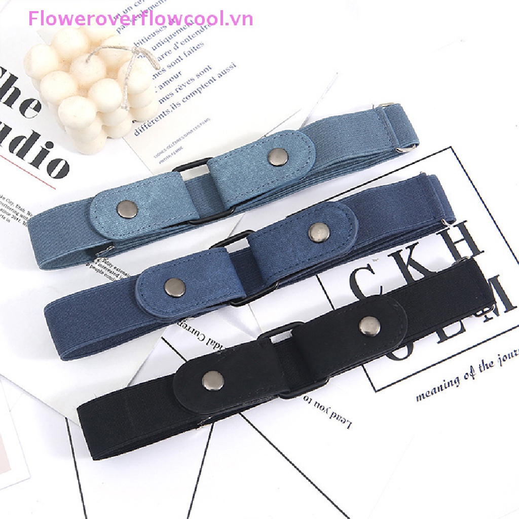 Thắt Lưng Không Khóa Cài Co Giãn Cho Quần Jean Nam / Nữ