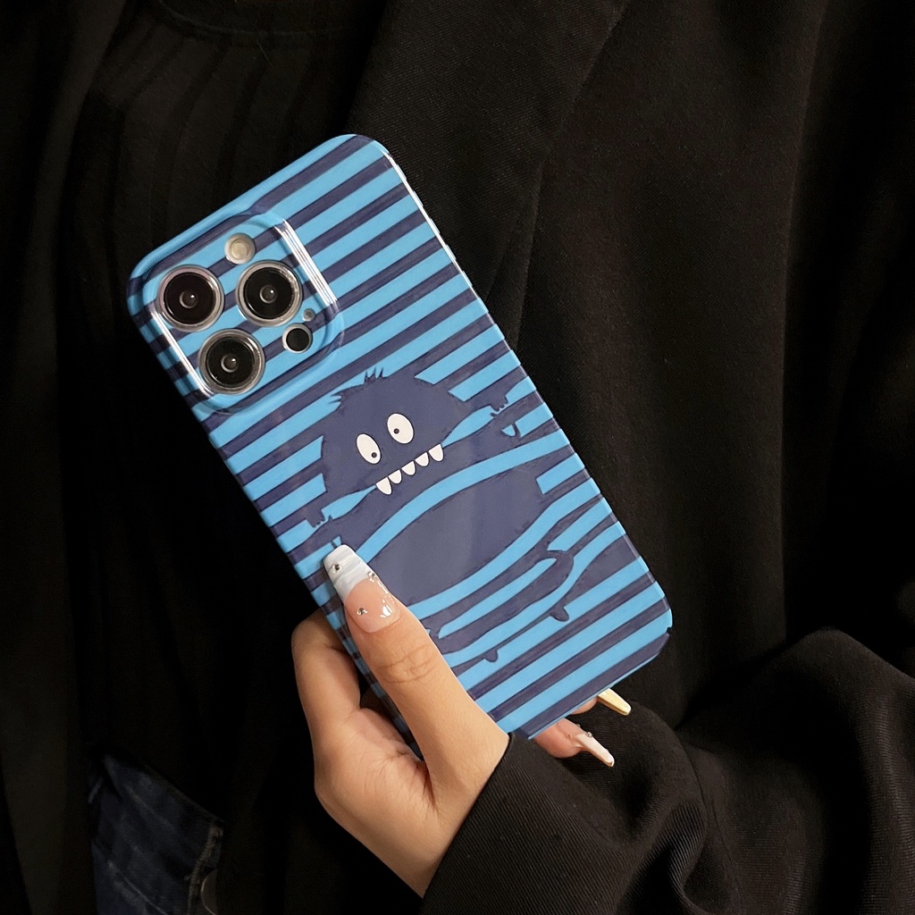 Ốp Điện Thoại PC Cứng Chống Rơi Họa Tiết Kẻ Sọc Cho iphone 14 13 12 11 Pro MAX XR X / XS MAX 7 / 8 Plus