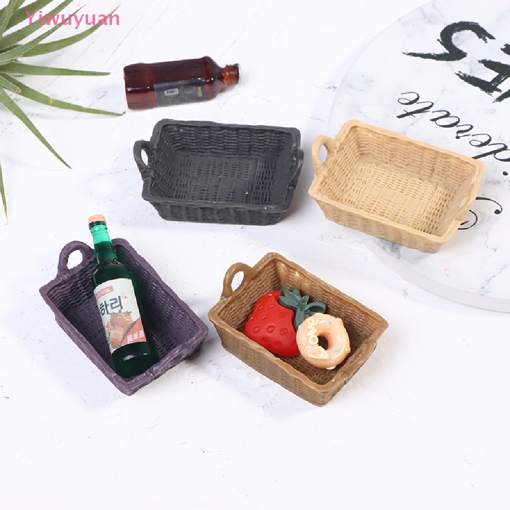 Giỏ Đựng Thức Ăn Mini Dễ Thương Cho Nhà Búp Bê Tỷ Lệ 1 / 12 Mới