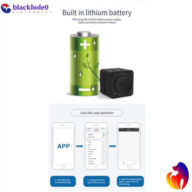 1 Bộ Máy Quay Hồng Ngoại Mini F9 1080p Hd Wifi Có Tầm Nhìn Ban Đêm Dùng Để Ghi Hình / Ghi Âm