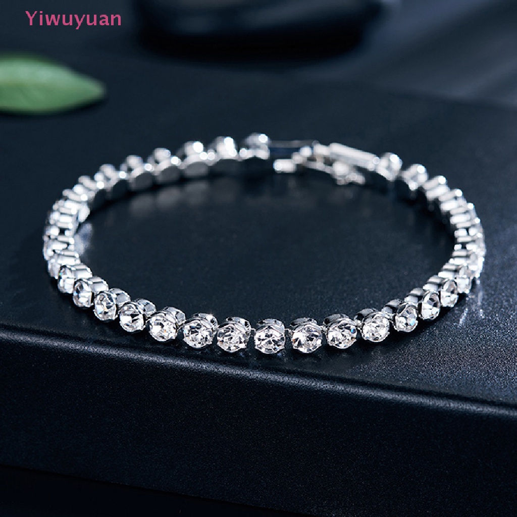 < Yiwuyuan > Vòng Tay Chuỗi Hạt Pha Lê Zircon Nhỏ Thời Trang Làm Quà Tặng Bạn Bè / Tiệc Cưới Cho Nữ