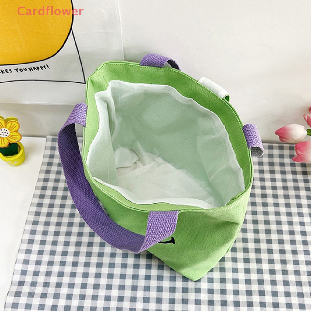 &lt; Cardflower &gt; Túi Xách Đeo Vai Canvas Họa Tiết Hoạt Hình Nhật Bản Tươi Mới Dễ Phối Đồ