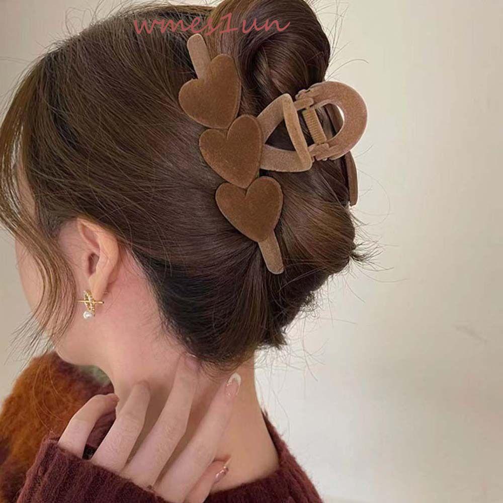 Kẹp Tóc Hình Trái Tim WMES15H Phong Cách Hàn Quốc Cho Nữ