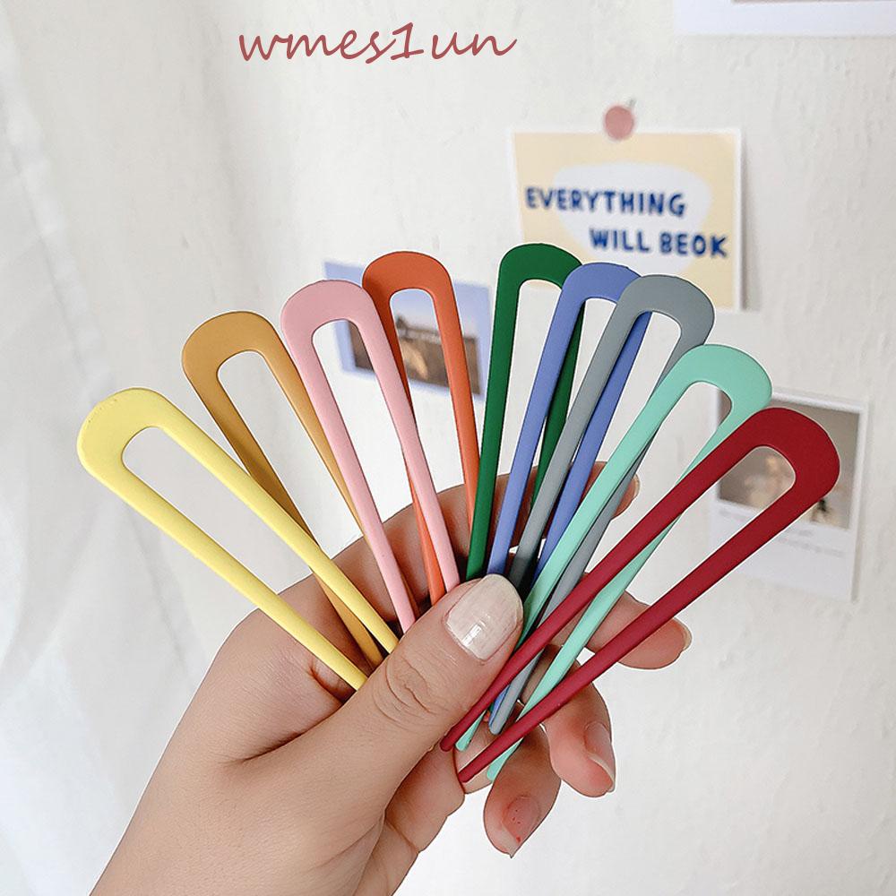 Kẹp Tóc Hình Chữ U WMES15H Nhiều Màu Sắc Phong Cách Tối Giản Thanh Lịch Dành Cho Nữ