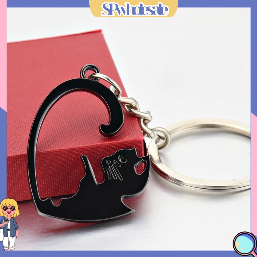 <SPwholesale> 2 Móc Khóa Hình Trái Tim Âm Dương Đa Năng