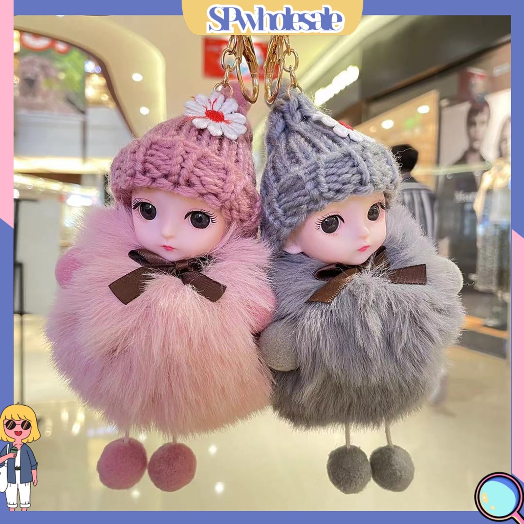 <SPwholesale> Móc Khóa Búp Bê Hoạt Hình Nhồi Bông Đáng Yêu Bằng Silicon Mềm