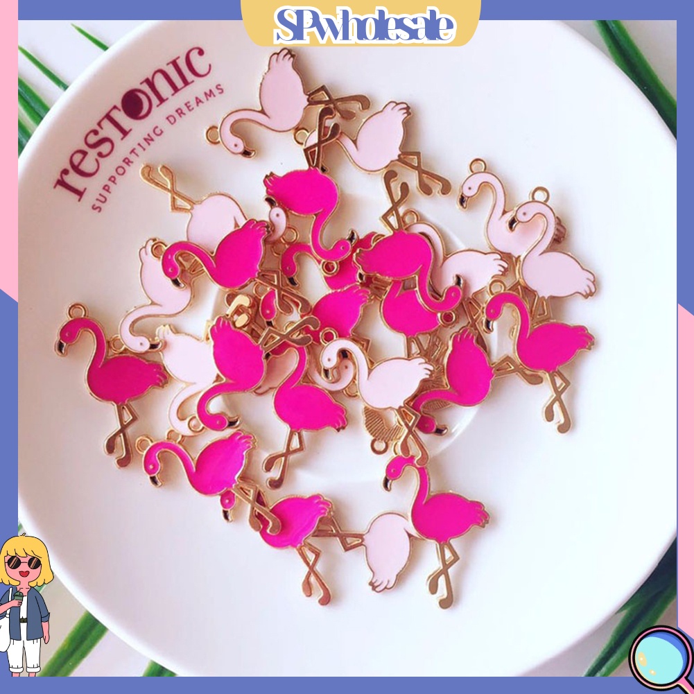 &lt;SPwholesale&gt; Set 5 Mặt Vòng cổ Hình Chim Hồng Hạc