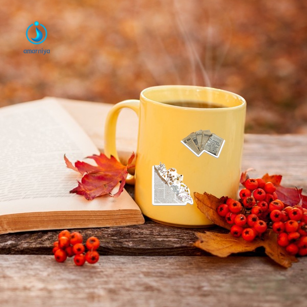 Amar Set 50 Nhãn Dán Vinyl Chống Nước Phong Cách Cổ Điển Dành Cho Học Sinh