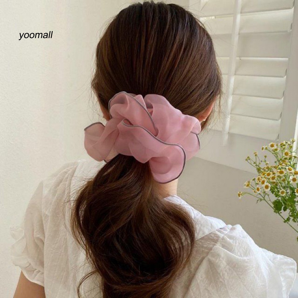 / Yo / Dây Buộc Tóc Đuôi Ngựa Bằng Lưới Ôm Sát Chống Rơi Cho Nữ