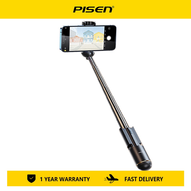 Gậy Tự Sướng Pisen Mini Kết Nối Bluetooth Đa Năng Có Thể Thu Gọn Kèm Điều Khiển Từ Xa Cho Điện Thoại
