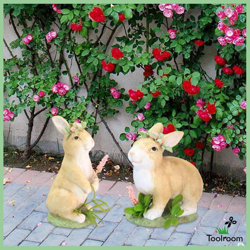 Mô Hình Chú Thỏ Bằng Nhựa Resin Trang Trí Nhà Cửa