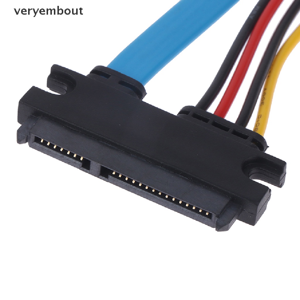 Cáp Tích Hợp Ổ Cứng 4Pin Female &amp; SATA 3.0 Male Sang SATA 22Pin (7 + 15Pin) Dài 40cm n