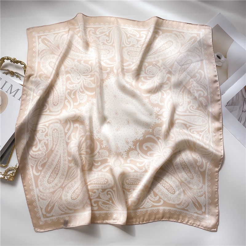 Khăn Choàng Cổ Lụa Vuông In Họa Tiết Paisley Phong Cách Âu Mỹ Cổ Điển Thời Trang Xuân Hè Mới