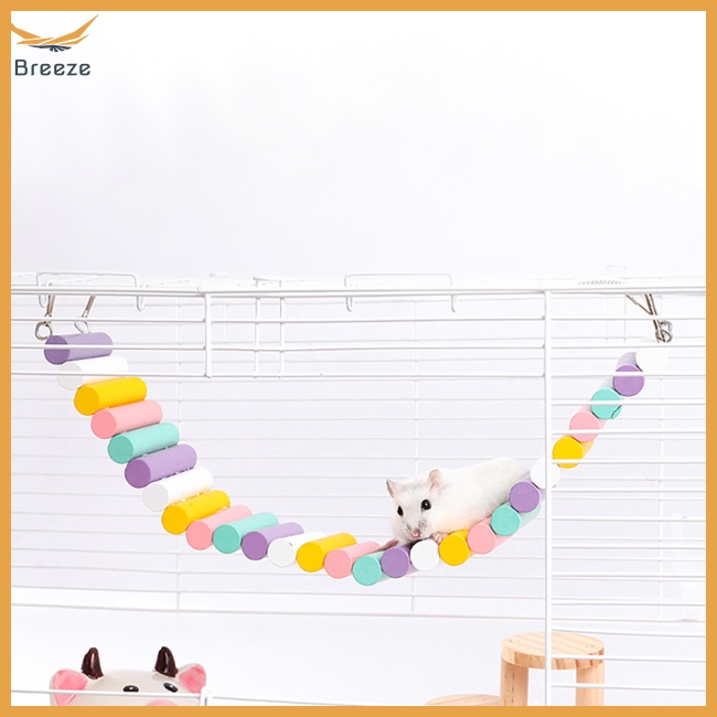 Thang Gỗ Tự Nhiên Tập Thể Dục Cho Chuột Hamster Với 2 Móc Cố Định