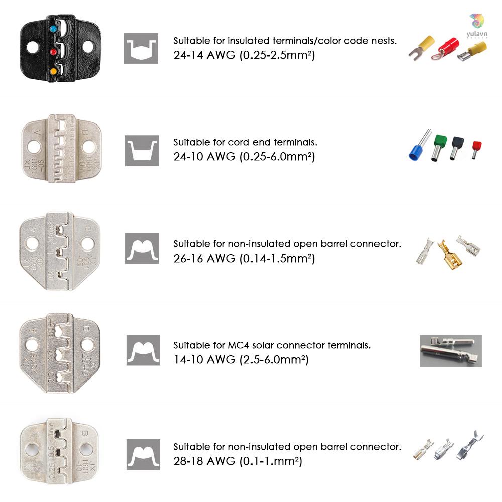 Kìm Uốn Dây Điện JX-1601-2546 AWG14-10 2.5-6Mm2 Chuyên Dụng