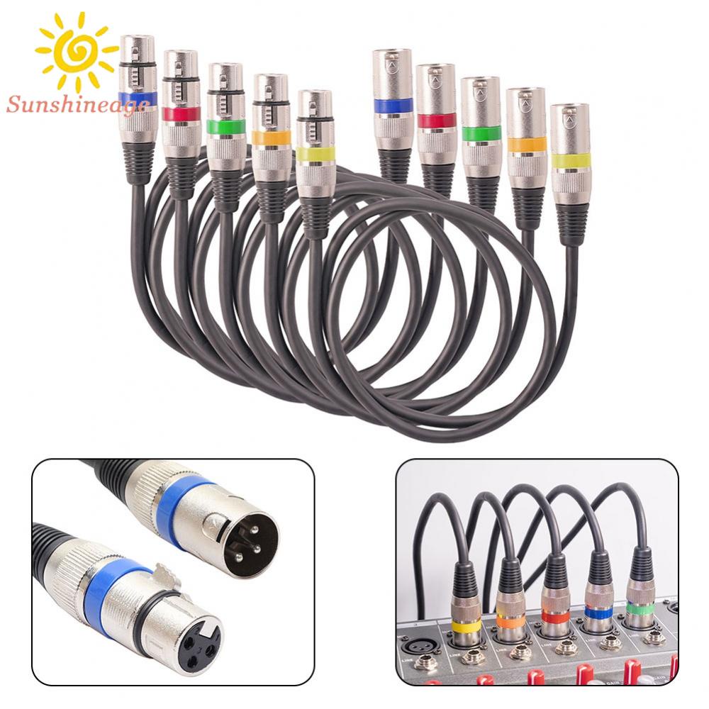 Bộ 5 Cáp Cân Bằng XLR Male Sang Female 3Pin Cho Bộ Khuếch Đại Mic Mới