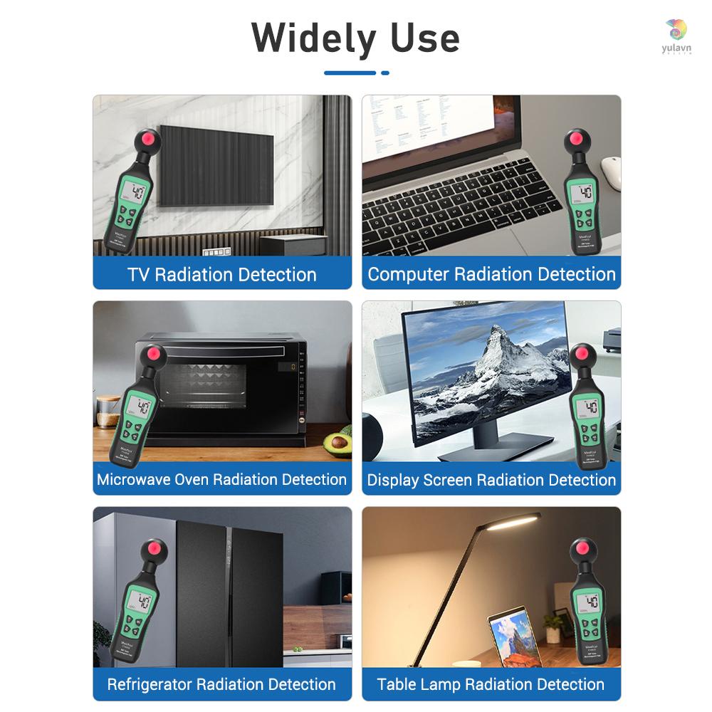 Máy Kiểm Tra Điện Từ Kỹ Thuật Số Mastfuyi FY8809 EMF Cầm Tay Có Đèn Nền Màn Hình LCD